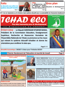 Couverture Tchad Eco 7